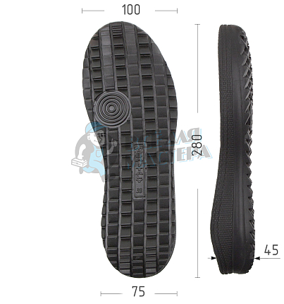 Подошва жен. "DOLORES", р.39, цв.ченый