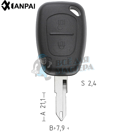 Корпус RENAULT S11 206 2кн  КНР - Чертеж