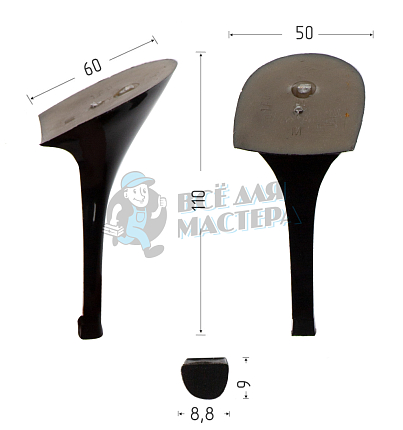 Каблуки ABS (8169) черн.лак. 10,5 см