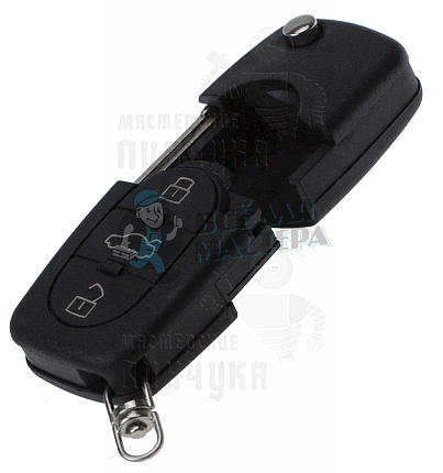 Корпус выкидного ключа HU-HAA.P1 HU66 HF55P65 3 кнопки овальные AUDI КНР