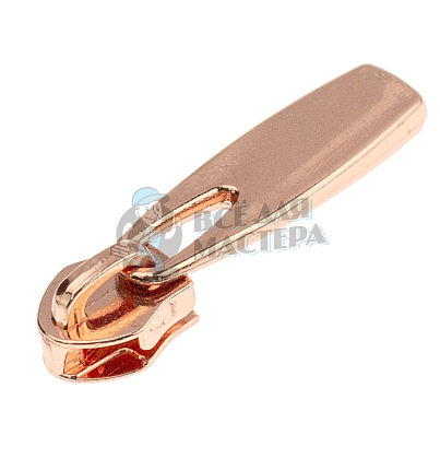 Бегунок для спиральной молнии, тип 5, сумочный N4, цв. красное золото