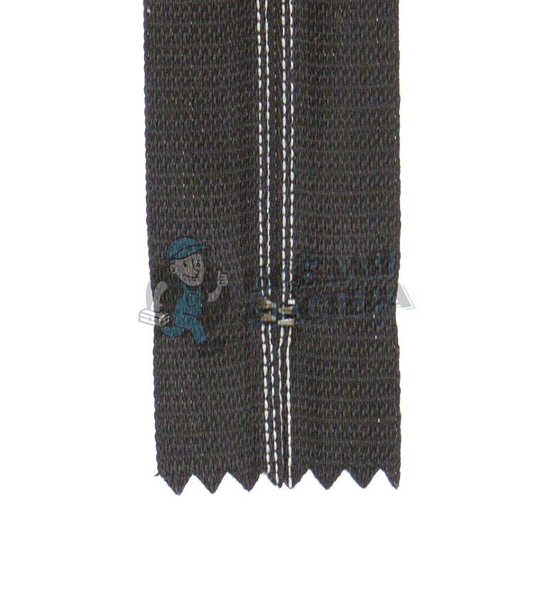 Молния спиральная (витая), Т-3,5 18см, джинсовая, н/р, цв.черный 322