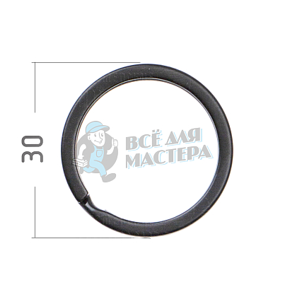 КОЛЬЦО ЧЕРНОЕ 30D ПЛОСКОЕ