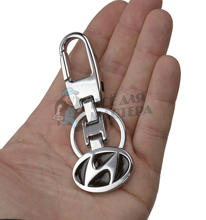 Авто карабин с кольцом для ключей HYUNDAI