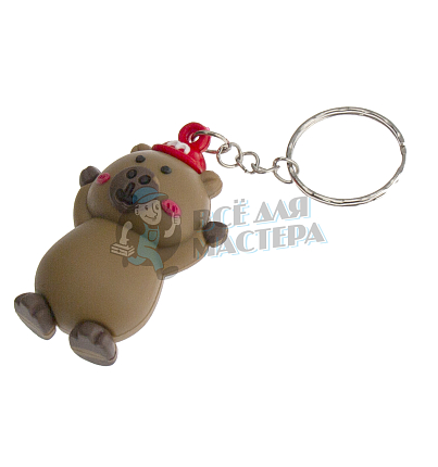 Брелок для ключей "Капибара в кепке" с кольцом