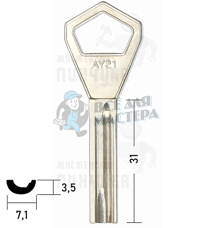 AY21/AY27_AY21/ABY27 Abloy							 - Чертеж