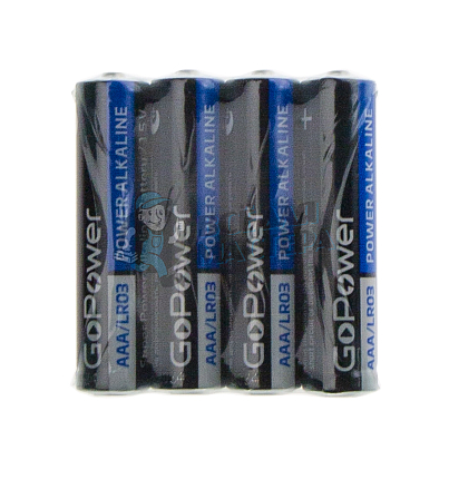 Батарейка GoPower LR03 AAA Shrink 4 Alkaline 1.5V (4/20/640)