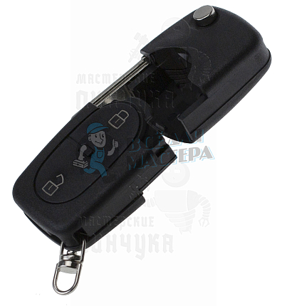 Корпус выкидного ключа HU-HAA.P1 HU66 HF55P65 2 кнопки овальные AUDI КНР