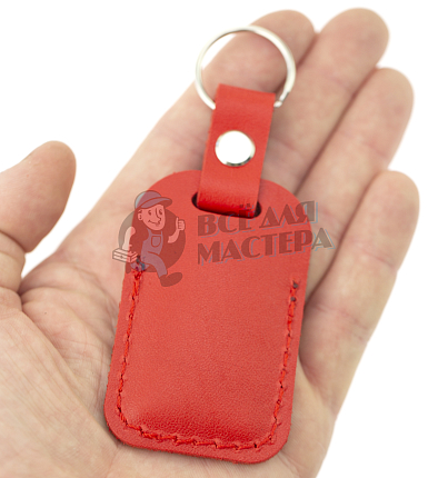 Чехол брелок для автомобильной сигнаизации, прямоугольный, крепление на винте с кольцом, цв.красный