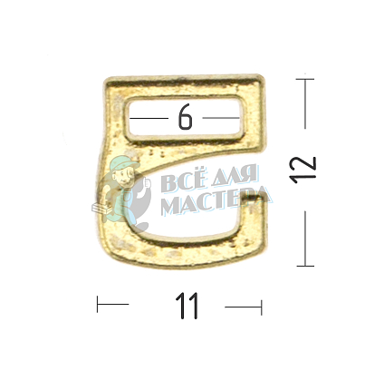 Крючки для босоножек 6мм золото