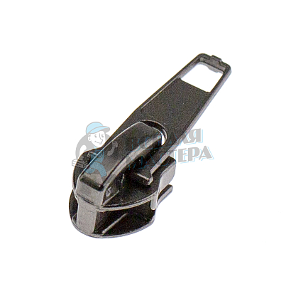 Бегунок для спиральной молнии, тип 7, автомат, цв. никель темн.