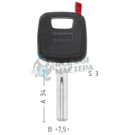 T00NE70P TP00NE-40.P1 NE66T0 а/пласт.с мест.п/чип VOLVO - Чертеж