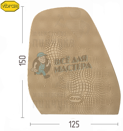 Проф. формованная VIBRAM 2340 (010) Explosion, Бежевый - Чертеж