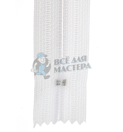 Молния спиральная (витая), Т-4 18см, неразъёмная, цв.белый 101