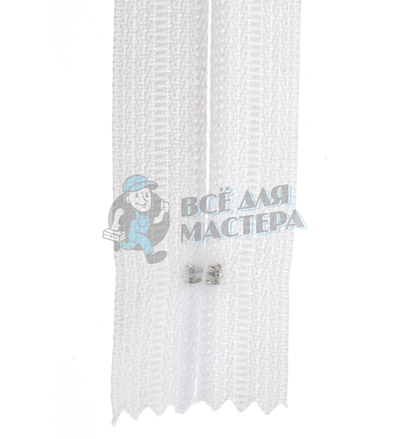 Молния спиральная (витая), Т-4 18см, н/р, полуавтомат, цв.белый 101