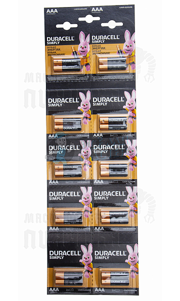 Батарейка DURACELL Basic LR03  2*10 BL20 отрывной (20/240/33600) - Чертеж