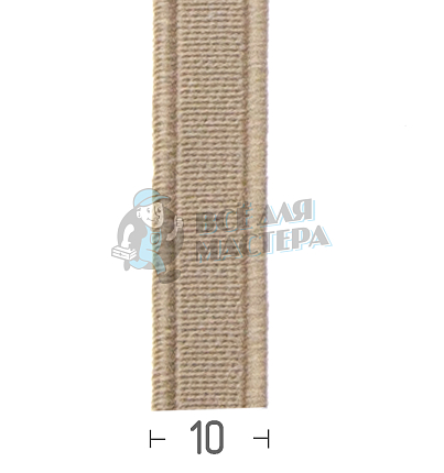 Резинка башмачная 10мм,бежевая