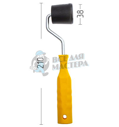 Ролик для швов конической формы D35х40мм пластмассовый с ручкой