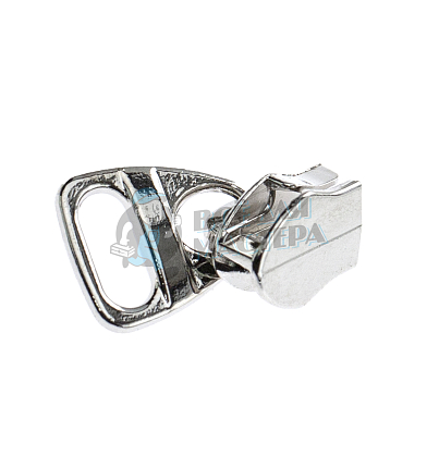 Бегунок для спиральной молнии, тип 5, сумочный N5 цв. хром 