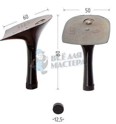 Каблуки ABS (3367) черн.лак. 7,5 см
