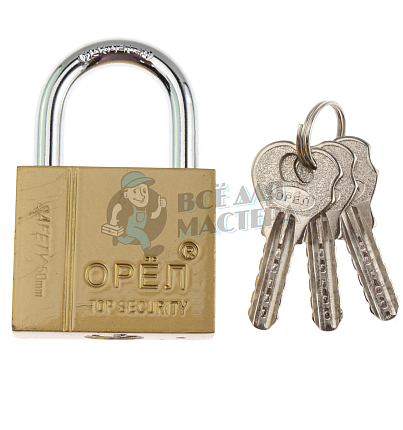 Навесной замок SAFETY "ОРЁЛ" 48мм