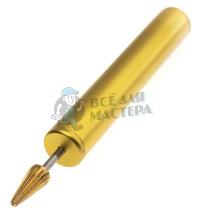 Ручка с валиком для нанесения краски на срез кожи (золото)