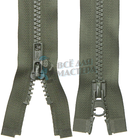 Молния ТРАКТОР "GAMMA" G3052, Т-5 80см, разъёмная, двухзамковая, цв.хаки 315 - Чертеж