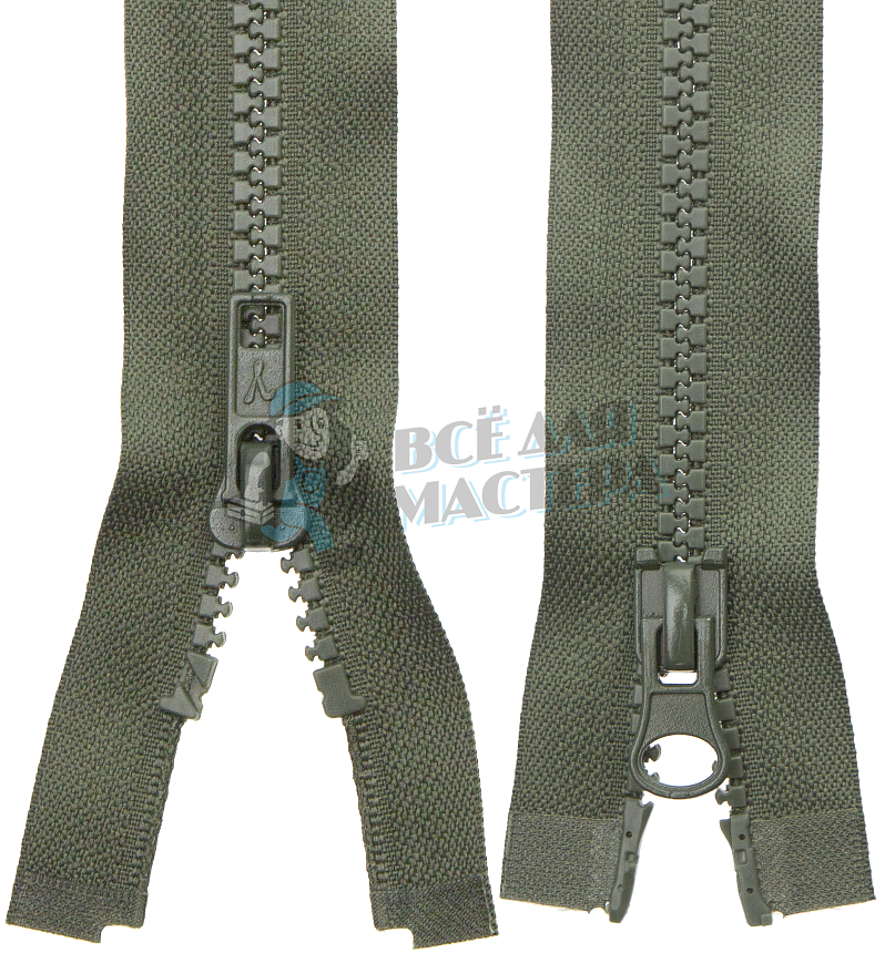 Молния ТРАКТОР "GAMMA" G3052, Т-5 80см, разъёмная, двухзамковая, цв.хаки 315