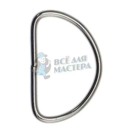Полукольцо 30мм (толщ. 2,6мм) цв. никель. 