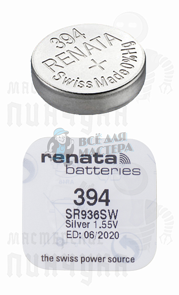 Батарейка часовая RENATA R394 SR936SW BL1 (1/10/100) - Чертеж