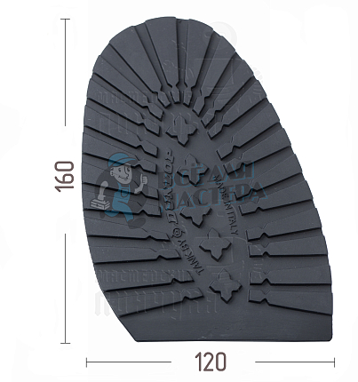 Проф. формованная "Dunlop Tank" р.43-44. Черный, 5мм