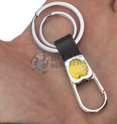 Авто карабин с двумя кольцами для ключей AUDI