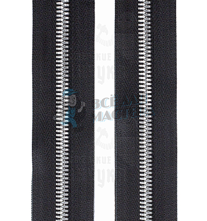 Молния-рулон Т8 "Judson" металл, усил. Светлый никель/черная