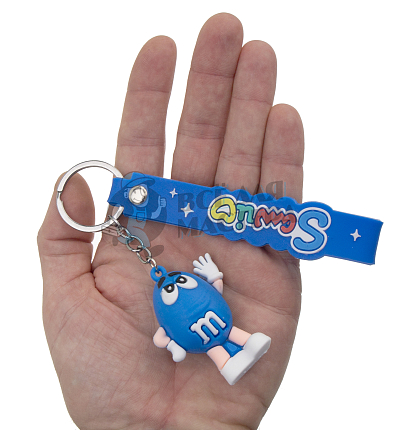Брелок для ключей "M&M" цв.Синий