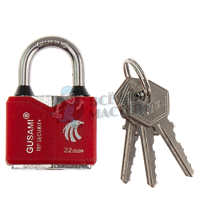 Навесной замок "GUSAMI", 32мм (цвет произвольный)