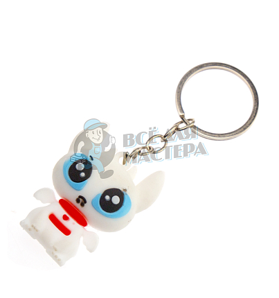 Брелок для ключей "Дракончик", цв.белый