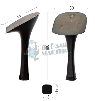 Каблуки ABS (4404) черн.мат. 10 см