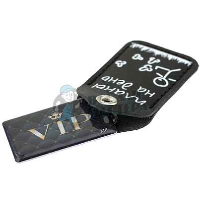 Чехол брелок «Планы на день» с карабином, цв.черный 