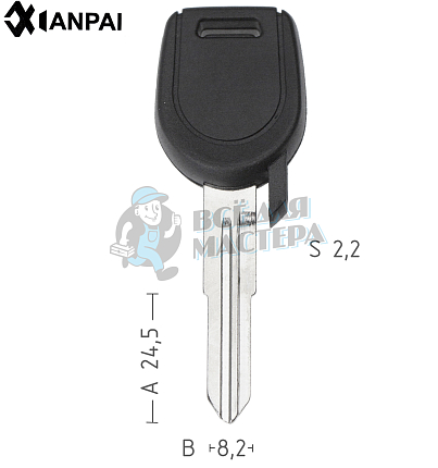 Авто с местом под чип TPX  TP00MIT-12P  MIT8T0  T00MIT7P КНР  ///  MITSUBISHI