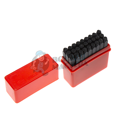 Штампы для тиснения по коже (буквы-27шт, 4мм) латиница