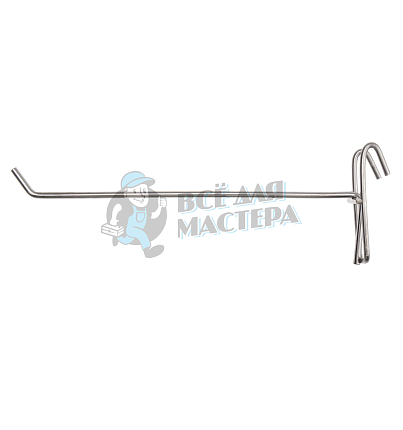 Крючок одинарный для стенда, d=4мм, 200мм