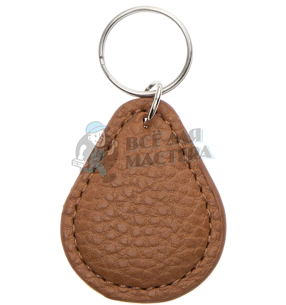 БРЕЛОК Прокси RFID КАПЛЯ коричневый (кожзам)																												