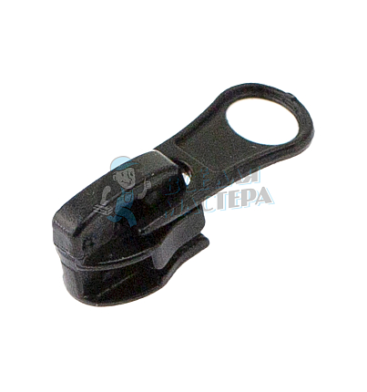 Бегунок для спиральной (витой) молнии, тип 4, автомат, ГРУША цв. 322 черный