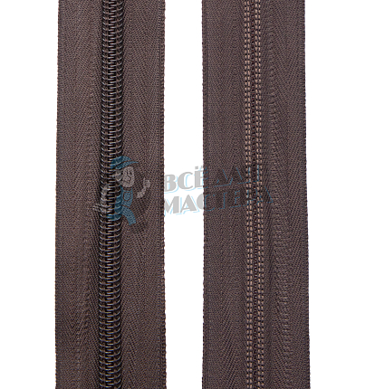 Рулонная молния спиральная (витая) тип 7 цв 304 19,5гр/м