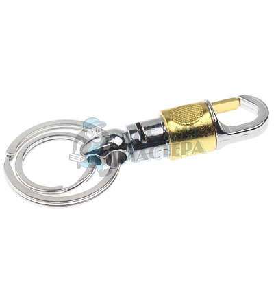Карабин круглый с двумя кольцами для ключей