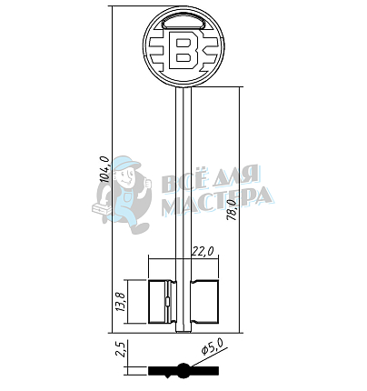 BRD24DP (красный, кругл.)
