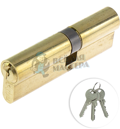 Цилиндровый механизм KALE KILIT 164GN-90(35+10+45)-BP-3KEY-STB 164GN000030 - Чертеж