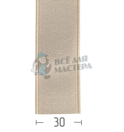 Резинка башмачная 30мм. Бежевая - Чертеж