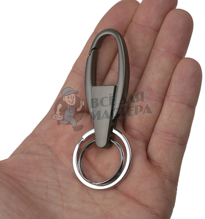 Карабин овальный с двумя кольцами для ключей