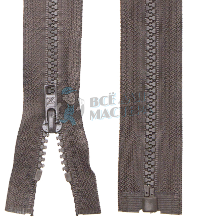 Молния Трактор "BLITZ" "MBT" 80 см Тип 5 разъёмная №295 т.коричневый